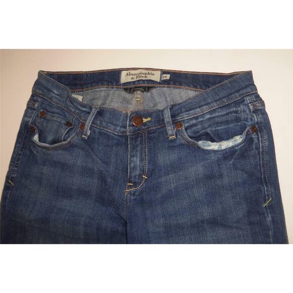 Abercrombie & Fitch Blue Jeans Emma Size 25 Stretch -0114C02 - Picture 2 of 4